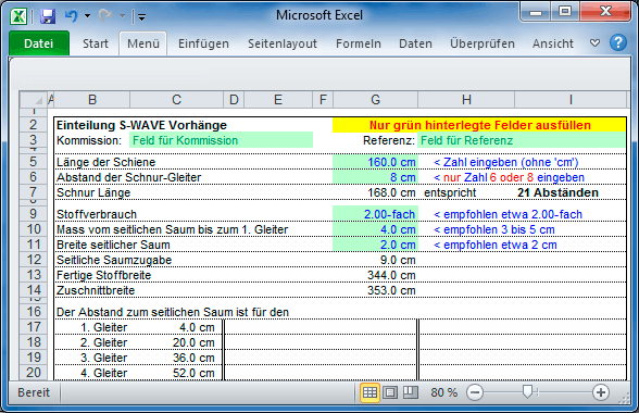 Speichert diese EXCEL-Vorlage auf Ihrfem Computer